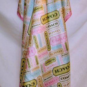 Coach Signature Logo 100% Silk Scarf